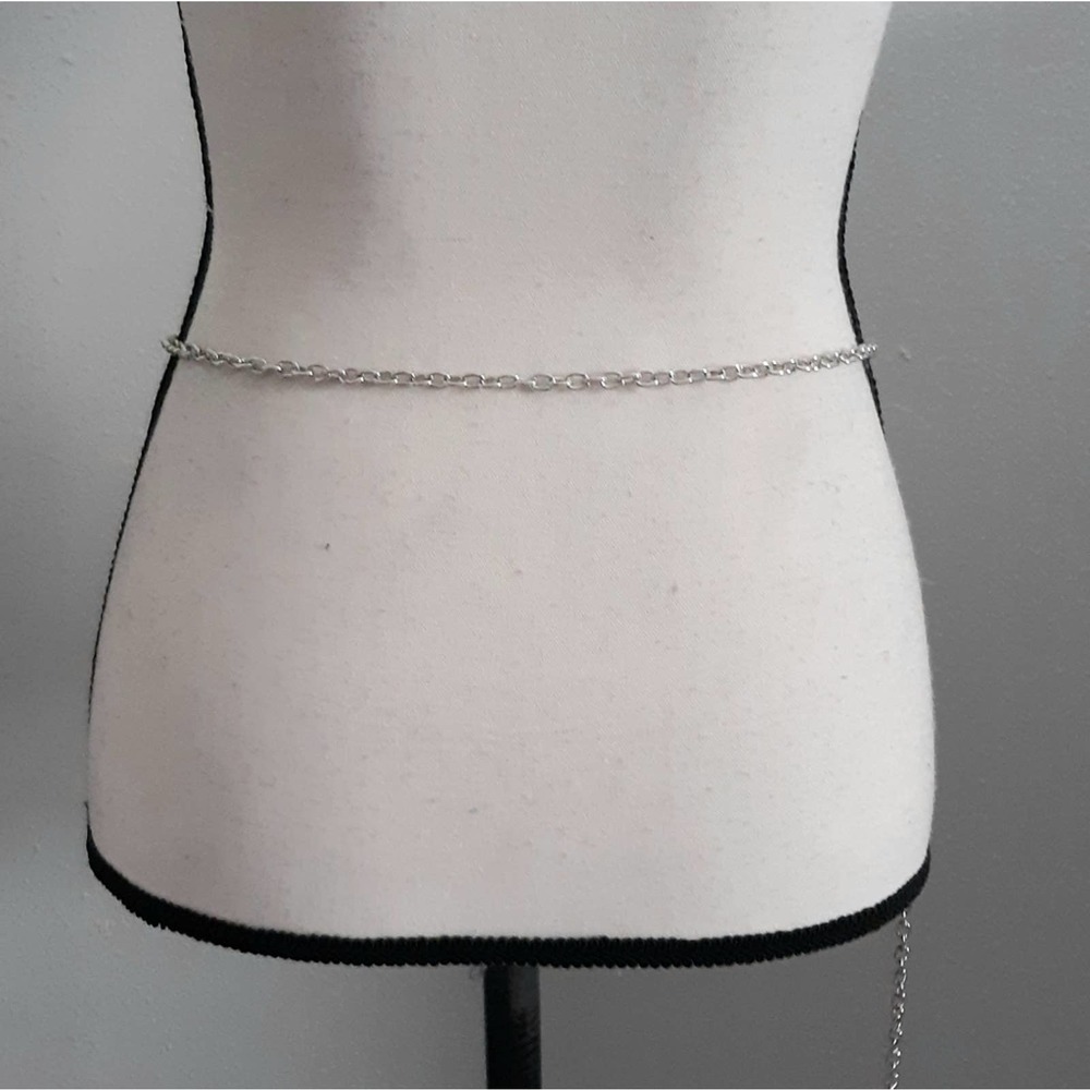 Celestial Moon & Sun Silver Tone Chain Belt - Picture 3 of 7